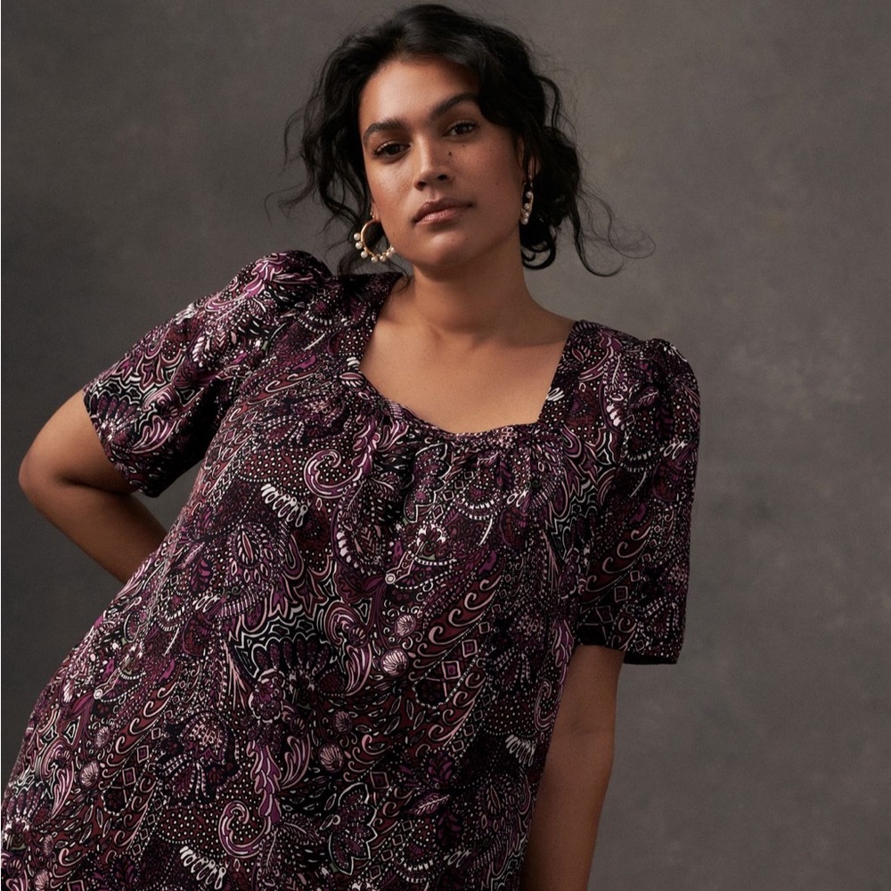 Maeve by Anthropologie Lisabetta Dark Floral Maxi Dress Oversized Boho - Picture 7 of 16